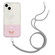 iPhone 14 Bronzing Butterfly Flower TPU Phone Case with Lanyard  - Dandelions