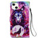 iPhone 14 Painted Pattern Leather Phone Case  - Wolf Totem