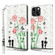 iPhone 14 3D Painted Leather Phone Case  - Couple Rose