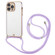 iPhone 14 Electroplated Two-color TPU Phone Case with Lanyard  - Purple