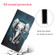 iPhone 14 Colored Drawing Leather Phone Case  - Earphone Elephant