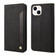 iPhone 14 Skin Feel Splicing Leather Phone Case  - Black