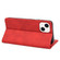 iPhone 14 Skin Feel Splicing Leather Phone Case  - Red