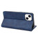 iPhone 14 Skin Feel Splicing Leather Phone Case  - Blue