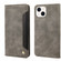 iPhone 14 Skin Feel Splicing Leather Phone Case  - Grey