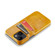 iPhone 14 Fierre Shann Retro Oil Wax Texture PU Leather Case with Card Slots  - Yellow