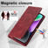 iPhone 14 LC.IMEEKE RFID Anti-theft Leather Phone Case - Red
