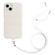 iPhone 14 Wheat Straw Material Degradable TPU Phone Case with Lanyard - White