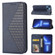 iPhone 14 Cubic Grid Calf Texture Magnetic Closure Leather Phone Case - Blue