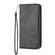 iPhone 14 Cubic Grid Calf Texture Magnetic Closure Leather Phone Case - Black