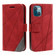 iPhone 14 Skin Feel Splicing Leather Phone Case - Red