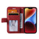 iPhone 14 Skin Feel Splicing Leather Phone Case - Red