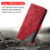 iPhone 14 Skin Feel Splicing Leather Phone Case - Red