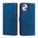 iPhone 14 Skin Feel Anti-theft Brush Horizontal Flip Leather Phone Case - Blue