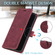 iPhone 14 Skin Feel Anti-theft Brush Horizontal Flip Leather Phone Case - Red