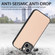 iPhone 14 Carbon Fiber Texture Leather Back Cover Phone Case - Khaki