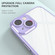 iPhone 14 Cool Armor Ring Holder Transparent Phone Case - Purple