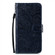 iPhone 14 / 13 Lace Flower Embossing Flip Leather Phone Case - Dark Blue