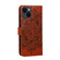 iPhone 14 / 13 Sun Mandala Embossing Leather Phone Case - Brown