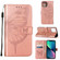 iPhone 14 Embossed Butterfly Leather Phone Case  - Rose Gold