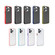 iPhone 14 Frosted Skin Feel PC Contrast Color Button Phone Case  - Black+Red