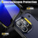 iPhone 14 PC + TPU Shockproof Phone Case with Holder  - Blue+Black