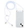 iPhone 14 Four-Corner Shockproof Transparent TPU Case with Lanyard  - White Grey