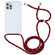 iPhone 14 Transparent Acrylic Airbag Shockproof Phone Protective Case with Lanyard  - Red Black