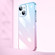 iPhone 14 Transparent Electroplated PC Gradient Phone Case  - Pink Blue