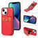 iPhone 14 Soft Skin Wallet Bag Phone Case  - Red