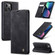 iPhone 14 CaseMe-013 Multifunctional Retro Frosted Leather Phone Case  - Black