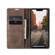 iPhone 14 CaseMe-013 Multifunctional Retro Frosted Leather Phone Case  - Coffee