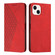 iPhone 14 Diamond Pattern Splicing Skin Feel Magnetic Phone Case  - Red