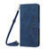 iPhone 14 Skin Feel Heart Pattern Leather Phone Case With Lanyard  - Blue