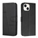 iPhone 14 Stitching Calf Texture Buckle Leather Phone Case  - Black