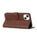 iPhone 14 Stitching Calf Texture Buckle Leather Phone Case  - Brown