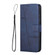 iPhone 14 Stitching Calf Texture Buckle Leather Phone Case  - Blue
