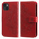 iPhone 14 7-petal Flowers Embossing Leather Case  - Red