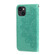iPhone 14 7-petal Flowers Embossing Leather Case  - Green