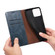 iPhone 14 Simple Wax Crazy Horse Texture Horizontal Flip Leather Case  - Navy Blue
