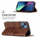 iPhone 14 Football Texture Magnetic Leather Flip Phone Case  - Brown