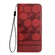 iPhone 14 Football Texture Magnetic Leather Flip Phone Case  - Red