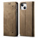 iPhone 14 Denim Texture Casual Style Leather Phone Case  - Khaki