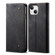iPhone 14 Denim Texture Casual Style Leather Phone Case  - Black