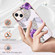 iPhone 14 Electroplating Pattern IMD TPU Shockproof Case  - Purple Flower