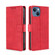 iPhone 14 Skin Feel Crocodile Magnetic Clasp Leather Phone Case  - Red