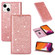 iPhone 14 Ultrathin Glitter Magnetic Leather Case Max - Rose Gold
