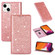 iPhone 14 Ultrathin Glitter Magnetic Leather Case  - Rose Gold