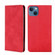 iPhone 14 Skin Feel Magnetic Leather Phone Case  - Red