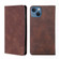 iPhone 14 Skin Feel Magnetic Leather Phone Case  - Dark Brown